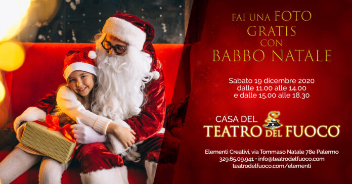 locandina, foto con babbo-natale