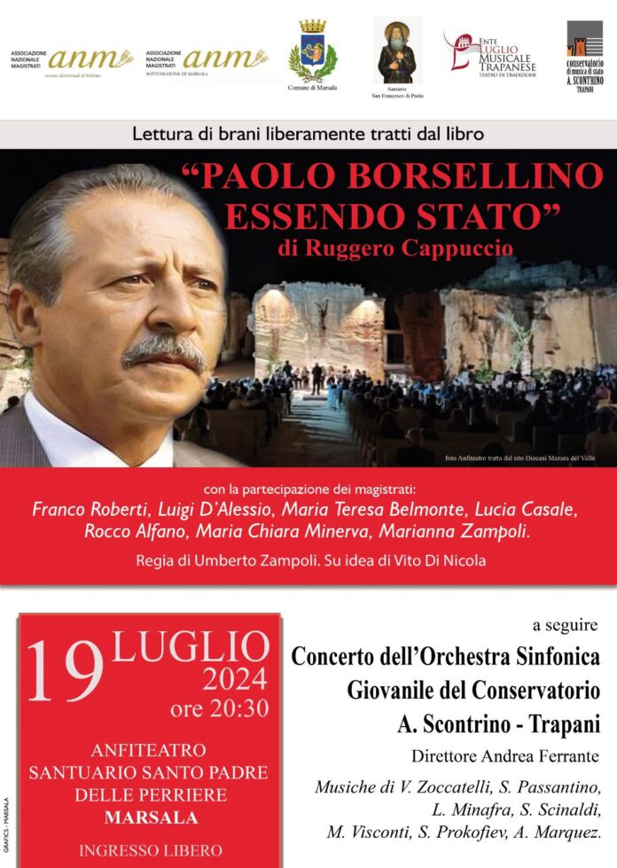 Locandina evento - omaggio Borsellino