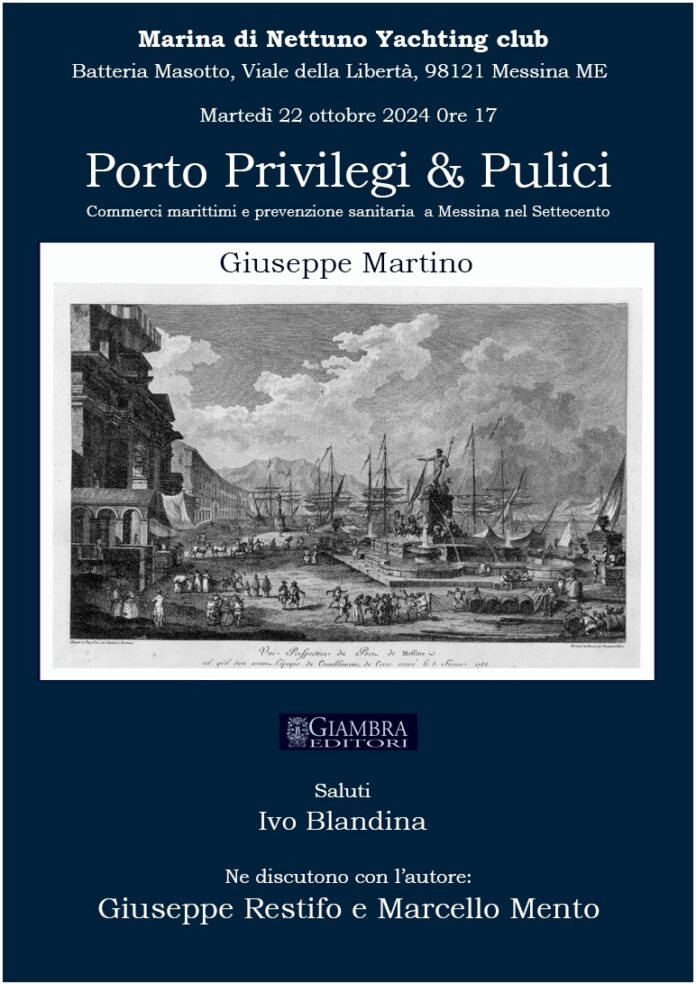 locandina libro su porto di messina nel '700